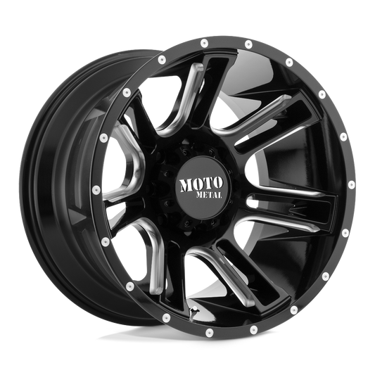 MOTO METAL MO982 AMP 22X10 -18 8X165.1 GLOSS BLACK MILLED