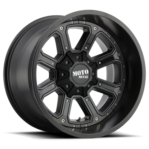 Moto Metal MO984 SHIFT 17X9 18 8X170/8X6.7 Matte Black Gloss Black Inserts