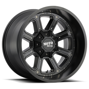 Moto Metal MO984 SHIFT 17X9 18 8X170/8X6.7 Matte Black Gloss Black Inserts
