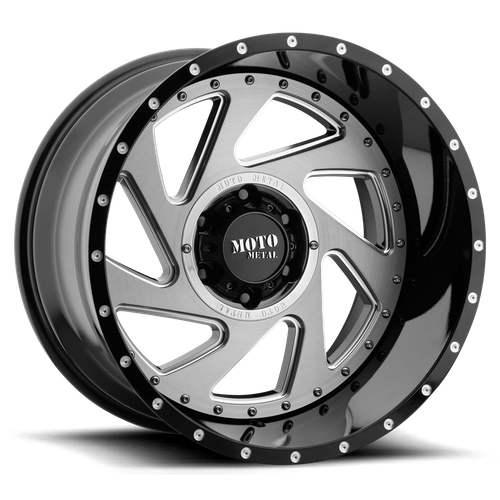 Moto Metal MO989 CHANGE UP 20X12 -44 6X139.7/6X5.5 Gloss Black Milled Brushed Inserts