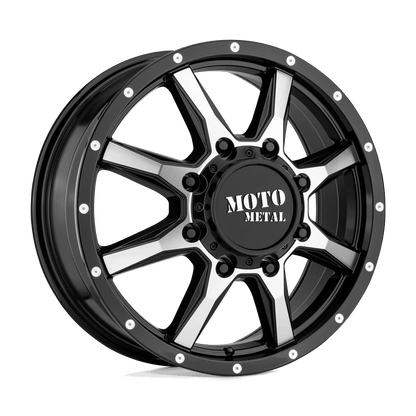 Moto Metal MO995 20X8.25 127 8X165.1 GLOSS BLACK MACHINED - FRONT