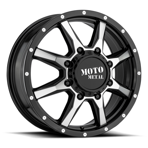 Moto Metal MO995 20X8.25 127 8X165.1/8X6.5 Gloss Black Machined - Front