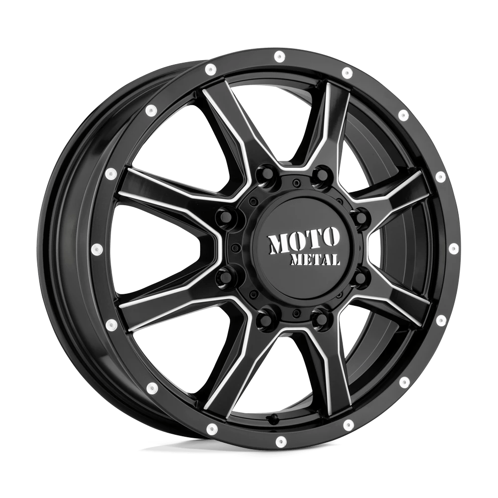 Moto Metal MO995 20X8.25 127 8X165.1 SATIN BLACK MILLED - FRONT