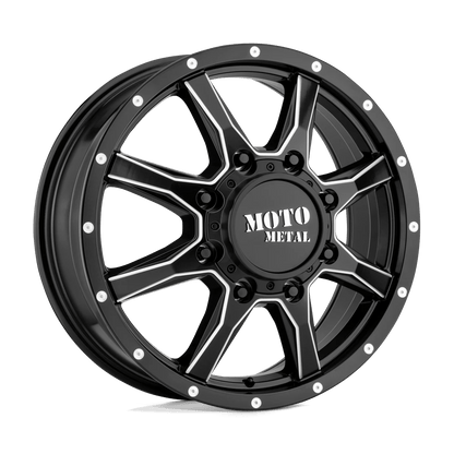 Moto Metal MO995 20X8.25 127 8X165.1 SATIN BLACK MILLED - FRONT