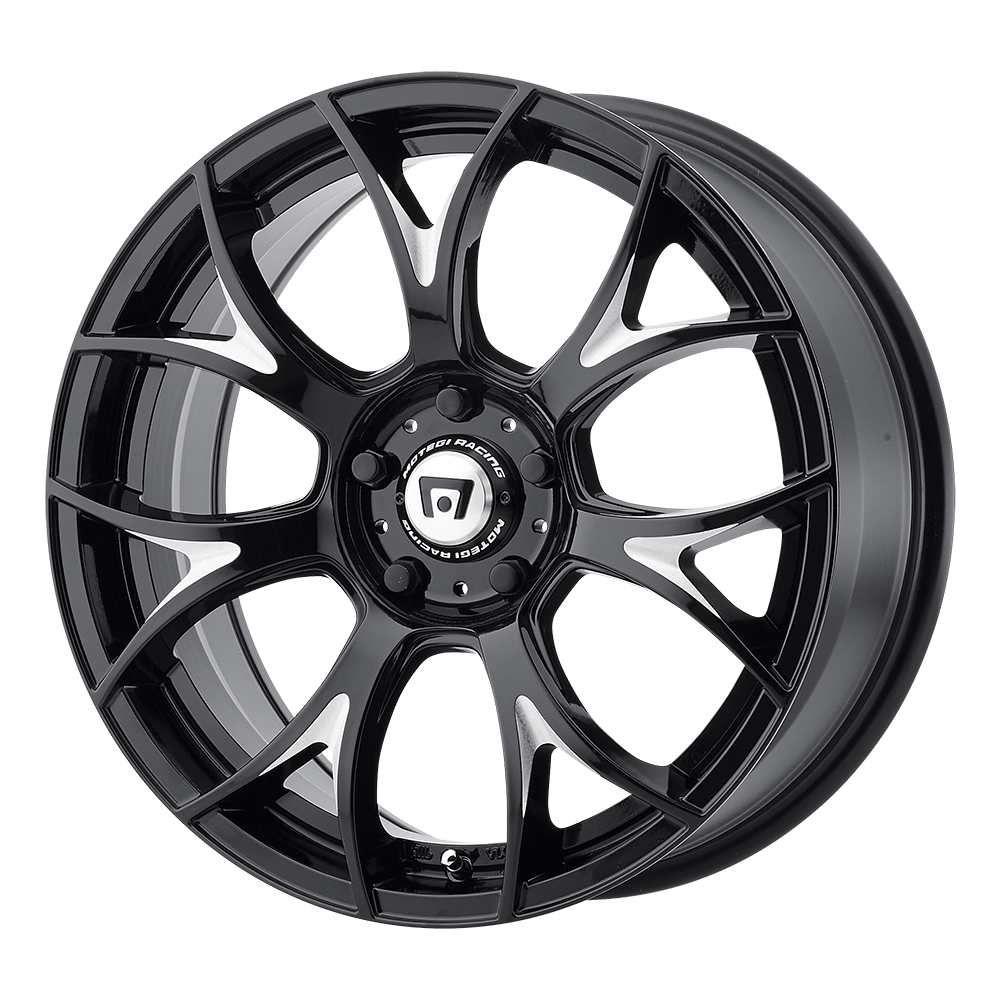 MOTEGI MR126 18X9.5 40 BLANK GLOSS BLACK WITH MILLED ACCENTS