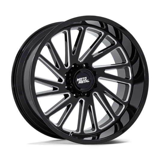 MOTO METAL MO811 COMBAT 22X12 -44 8X180 GLOSS BLACK MILLED