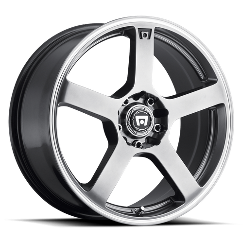 Motegi MR116 FS5 18X8 45 5X105/5X114.3/5X105/4.5 Dark Silver Machined Flange