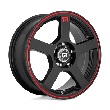 Motegi MR116 FS5 17X7 40 5X100/5X114.3 MATTE BLACK RED RACING STRIPE