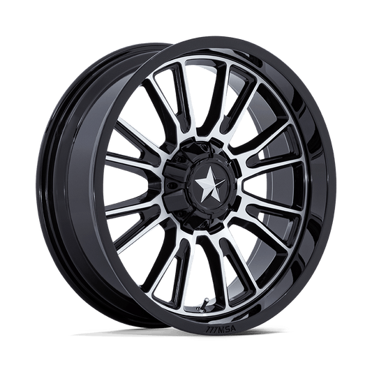 MSA OFFROAD WHEELS M51 THUNDERLIPS 14X7 10 4X137/4X156 GLOSS BLACK MACHINED
