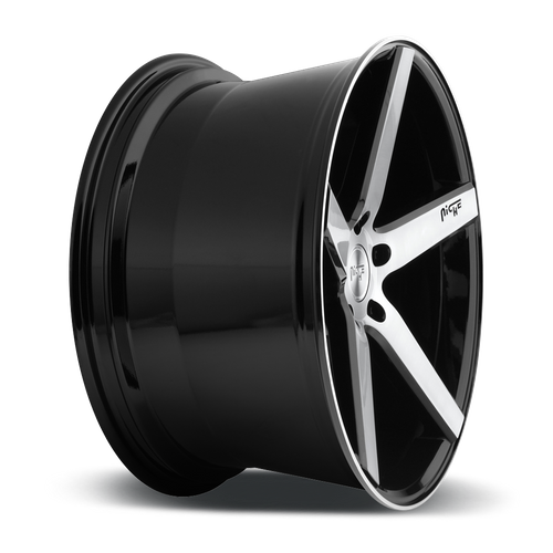 Niche 1PC M124 MILAN 18X8 42 5X112/5X112 GLOSS BLACK BRUSHED