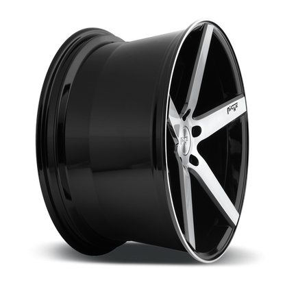 Niche 1PC M124 MILAN 18X8 42 5X112/5X112 GLOSS BLACK BRUSHED