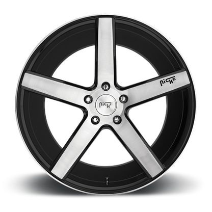 Niche 1PC M124 MILAN 18X8 42 5X112/5X112 GLOSS BLACK BRUSHED