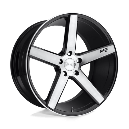 Niche 1PC M124 MILAN 17X8 40 5X114.3/5X4.5 GLOSS BLACK BRUSHED