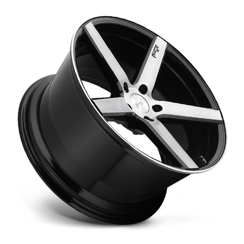 Niche 1PC M124 MILAN 20X8.5 34 5X112 GLOSS BLACK BRUSHED