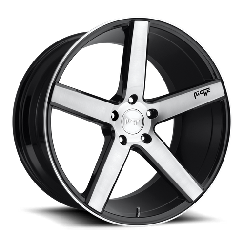 Niche 1PC M124 MILAN 17X8 40 5X114.3/5X4.5 GLOSS BLACK BRUSHED