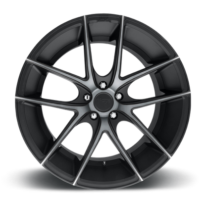 Niche 1PC M130 TARGA 22X9 25 5X120/5X4.72 MATTE BLACK DOUBLE DARK TINT