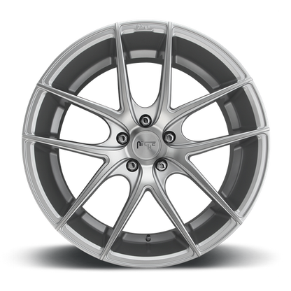 Niche 1PC M131 TARGA 19X8.5 47 5X130/5X130 GLOSS SILVER MACHINED