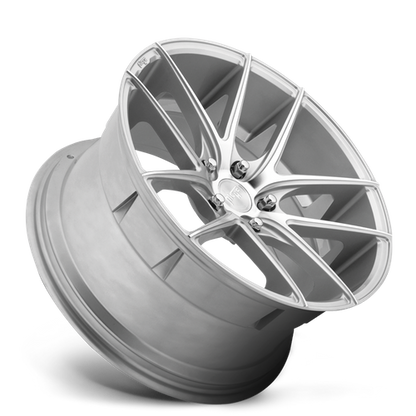Niche 1PC M131 TARGA 18X8 42 5X112 GLOSS SILVER MACHINED