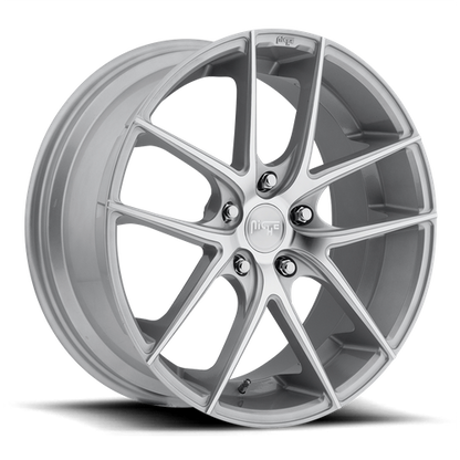 Niche 1PC M131 TARGA 17X8 40 5X112/5X112 GLOSS SILVER MACHINED