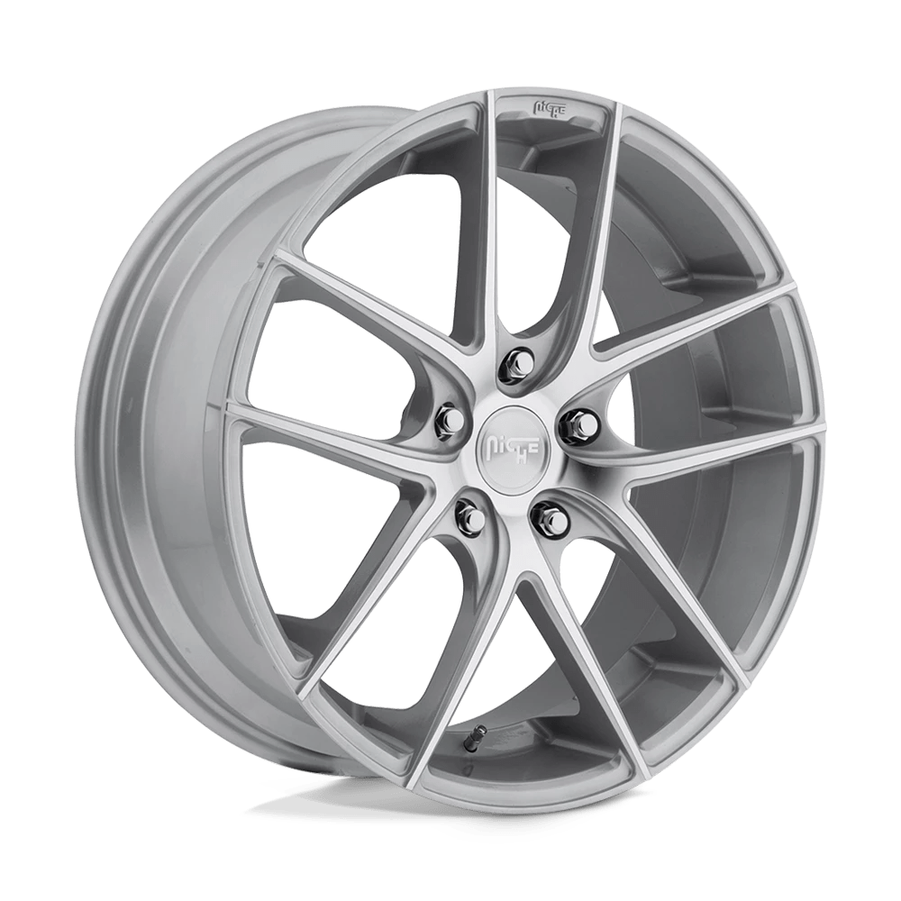 Niche 1PC M131 TARGA 19X8.5 42 5X112 GLOSS SILVER MACHINED