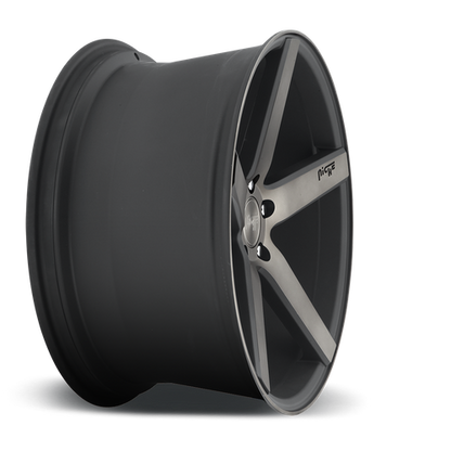 Niche 1PC M134 MILAN 22X9 15 5X115/5X115 MATTE BLACK MACHINED WITH DOUBLE DARK TINT