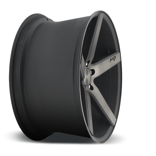 Niche 1PC M134 MILAN 20X10 40 5X112/5X112 MATTE BLACK MACHINED WITH DOUBLE DARK TINT