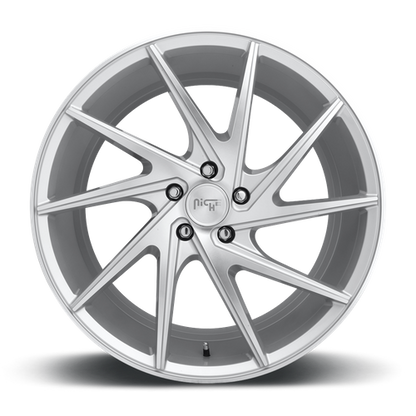 Niche 1PC M162 INVERT 20X9 38 5X112/5X112 GLOSS SILVER MACHINED