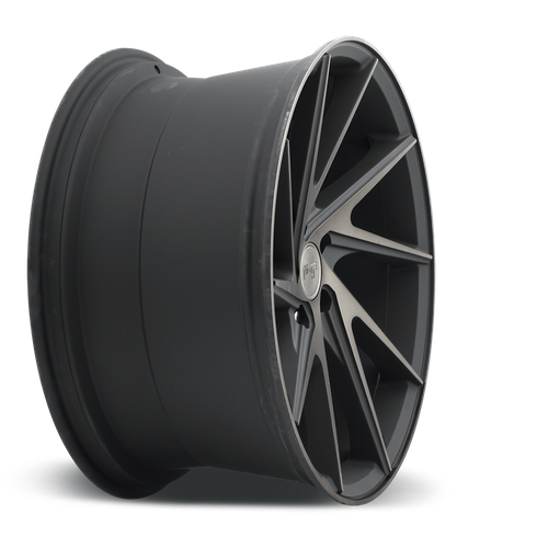 Niche 1PC M163 INVERT 20X10.5 45 5X114.3/5X4.5 MATTE BLACK MACHINED RING