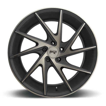 Niche 1PC M163 INVERT 20X9 35 5X120/5X4.72 MATTE BLACK MACHINED RING