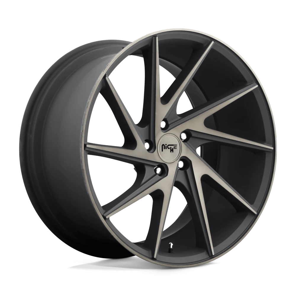 Niche 1PC M163 INVERT 20X10.5 35 5X120/5X4.72 MATTE BLACK MACHINED RING