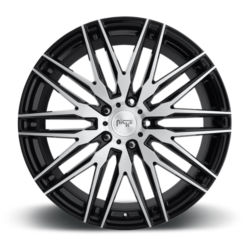 Niche 1PC M165 ANZIO 22X10.5 40 5X120/5X4.72 GLOSS BLACK BRUSHED