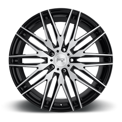 Niche 1PC M165 ANZIO 22X10.5 40 5X120/5X4.72 GLOSS BLACK BRUSHED