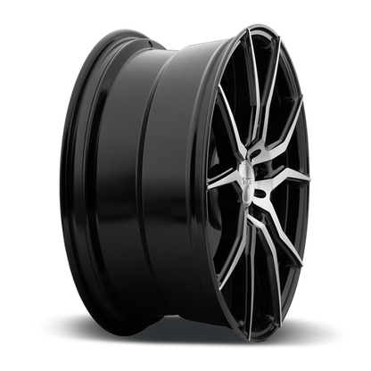 Niche 1PC M166 ASCARI 20X10 40 5X114.3/5X4.5 GLOSS BLACK BRUSHED