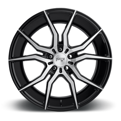 Niche 1PC M166 ASCARI 19X8.5 35 5X114.3/5X4.5 GLOSS BLACK BRUSHED