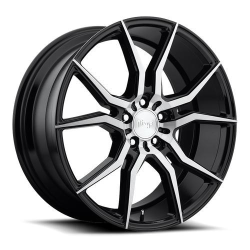 Niche 1PC M166 ASCARI 20X9 18 5X115/5X115 GLOSS BLACK BRUSHED