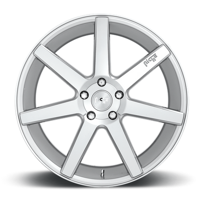 Niche 1PC M179 VERONA 20X9 18 5X115/5X115 GLOSS SILVER MACHINED
