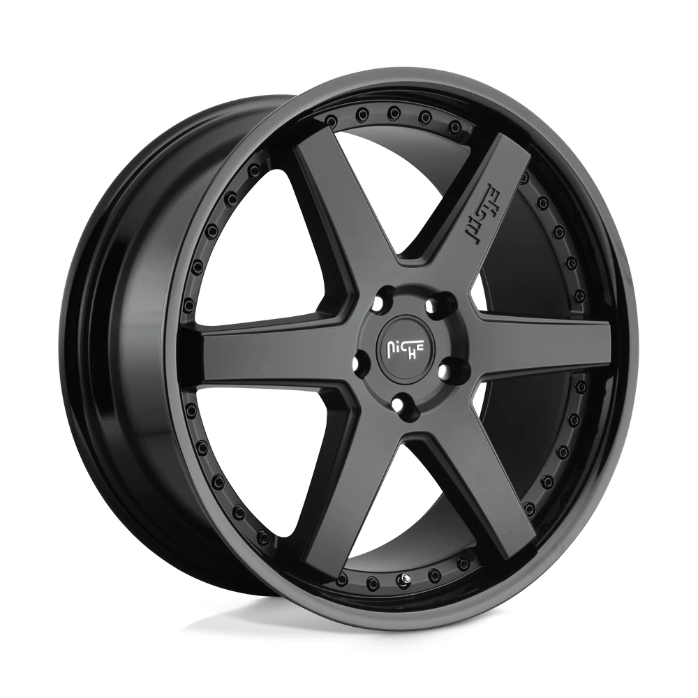 Niche 1PC M192 ALTAIR 18X8.5 42 5X112 GLOSS BLACK MATTE BLACK