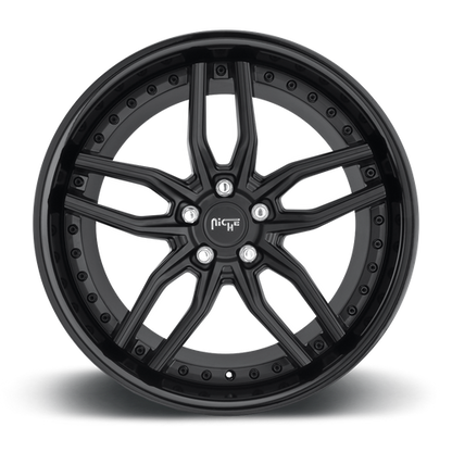 Niche 1PC M194 METHOS 19X9.5 48 5X112 GLOSS BLACK MATTE BLACK
