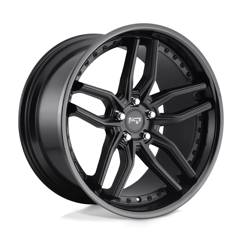 Niche 1PC M194 METHOS 19X9.5 48 5X112 GLOSS BLACK MATTE BLACK
