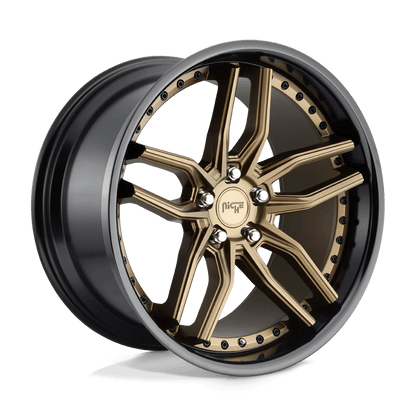 Niche 1PC M195 METHOS 19X9.5 48 5X112 MATTE BRONZE BLACK BEAD RING