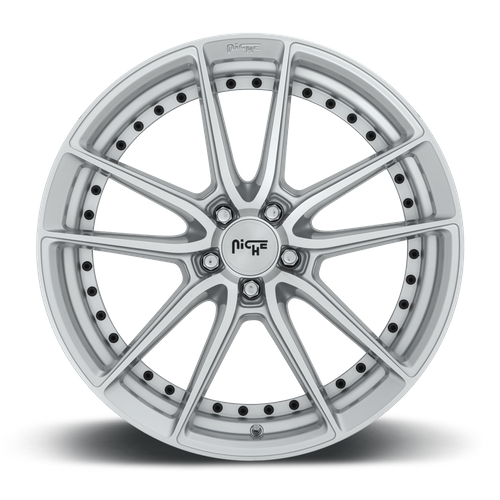 Niche 1PC M221 DFS 22X10.5 40 5X112/5X112 GLOSS SILVER MACHINED