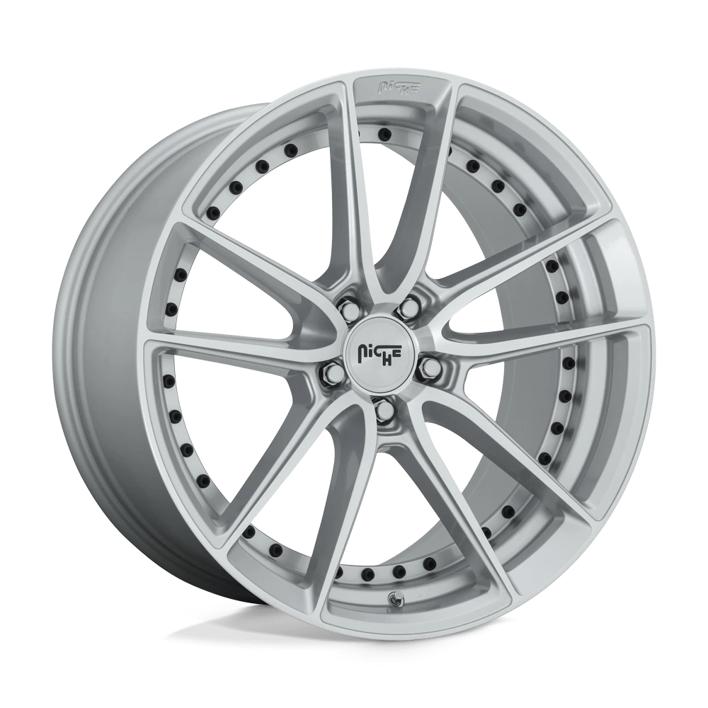 Niche 1PC M221 DFS 22X10.5 40 5X112/5X112 GLOSS SILVER MACHINED