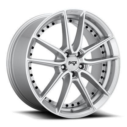 Niche 1PC M221 DFS 22X10.5 40 5X112/5X112 GLOSS SILVER MACHINED