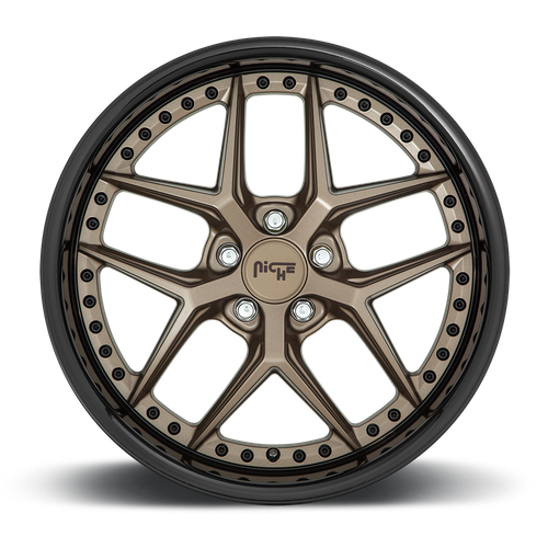 Niche 1PC M227 VICE 20X9 38 5X112/5X112 MATTE BRONZE BLACK BEAD RING