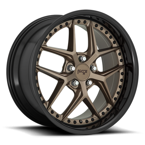 Niche 1PC M227 VICE 20X9 38 5X112/5X112 MATTE BRONZE BLACK BEAD RING