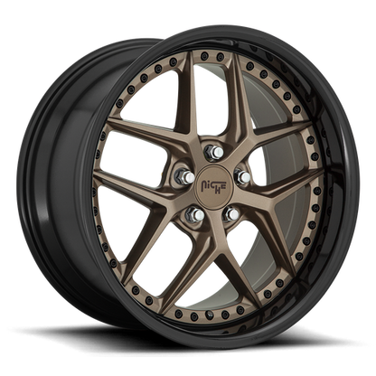 Niche 1PC M227 VICE 20X9 38 5X112/5X112 MATTE BRONZE BLACK BEAD RING