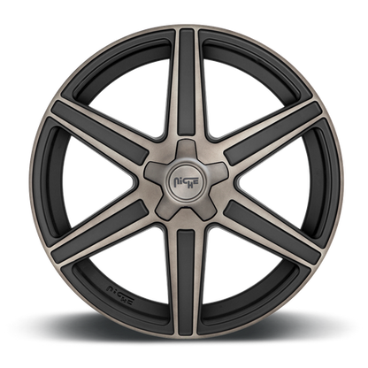 Niche 1PC M236 CARINA 20X9 35 5X120/5X4.72 MATTE MACHINED DOUBLE DARK TINT