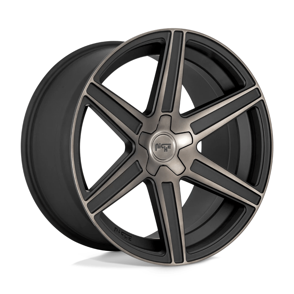 Niche 1PC M236 CARINA 20X9 35 5X120/5X4.72 MATTE MACHINED DOUBLE DARK TINT