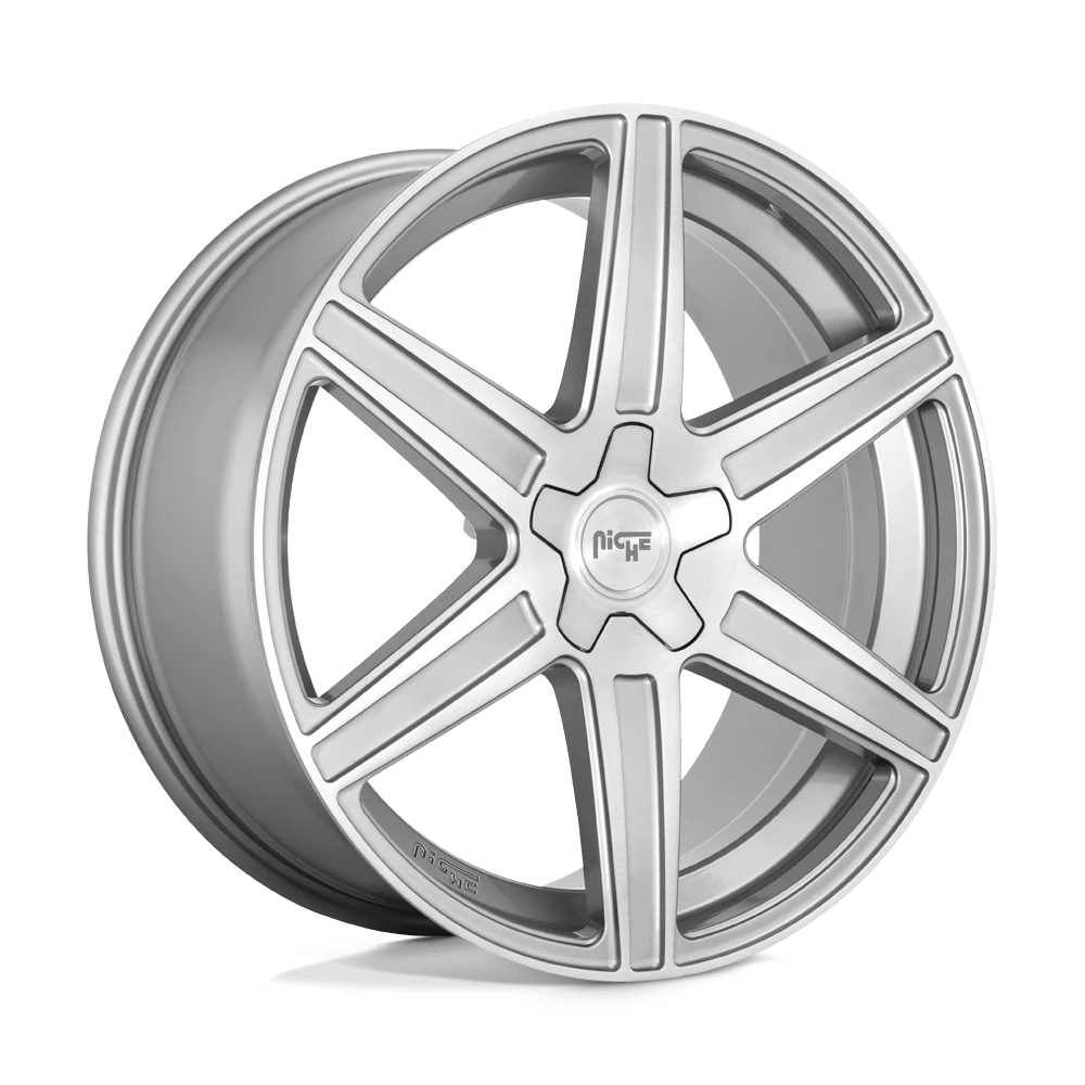 Niche 1PC M241 CARINA 20X10.5 35 5X120/5X4.72 Anthracite And Brushed Tinted Clear