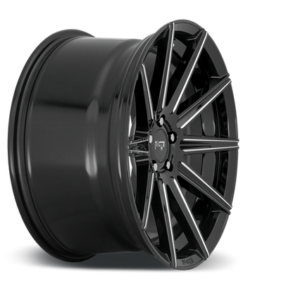 Niche 1PC M243 TIFOSI 20X9 38 5X112/5X112 GLOSS BLACK MILLED
